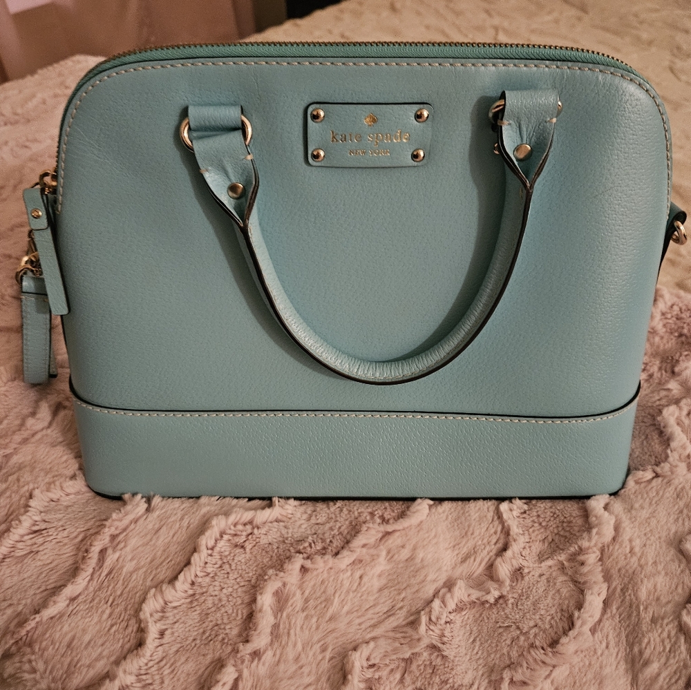 Kate Spade Turquoise Handbag with Matching Wallet